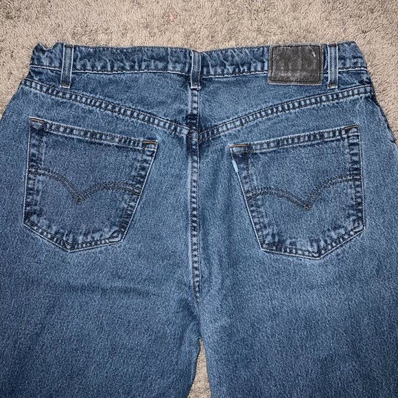 VTG Men's Levi's Silver Tab Purple Tag Baggy Light Blue Denim 36x33 Made in USA - Picture 4 of 10